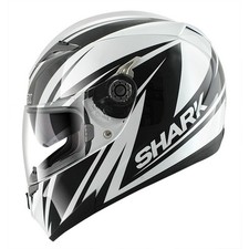 Shark S700s Line Up White Full Face Motorcycle Helmet with Sun Visor