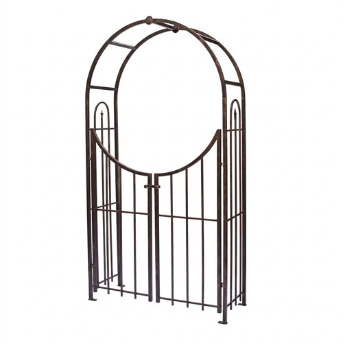 Black metal garden arch with - metal,