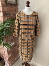 Zara dress mustard black check