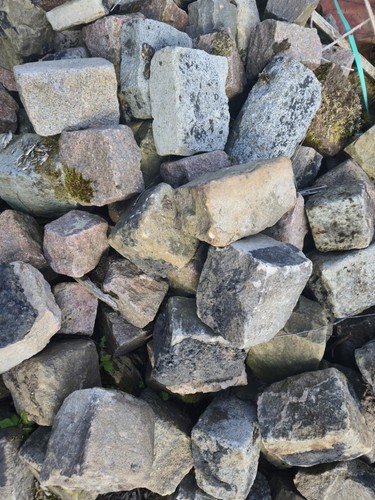 Reclaimed mixed granite blocks - granite,