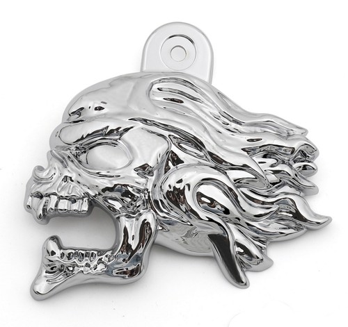 Chrome skull horn cover - chrome, for