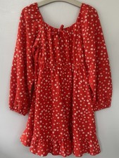 Girls Primark Red Ditsy Floral