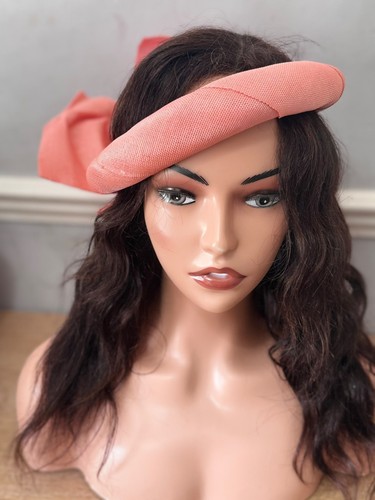 Peach headwear for weddings - headwear,