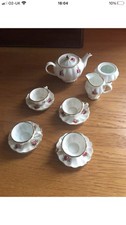 Vintage Miniature Porcelain Tea Set Staffordshire Artone Ware 1980’s  