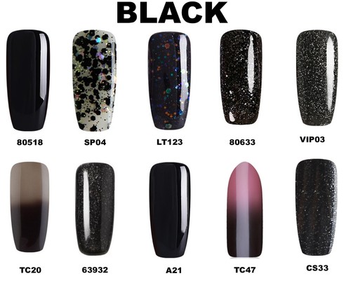 Bluesky gel nail polish - polish, black