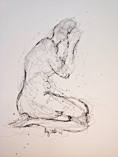Original despair figure ink - original,