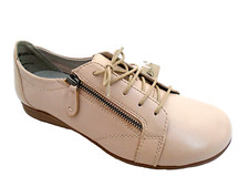 JANA BEIGE LEATHER LACE ZIP UP