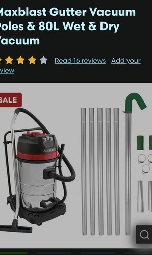 Gutter vac for - gutter, out