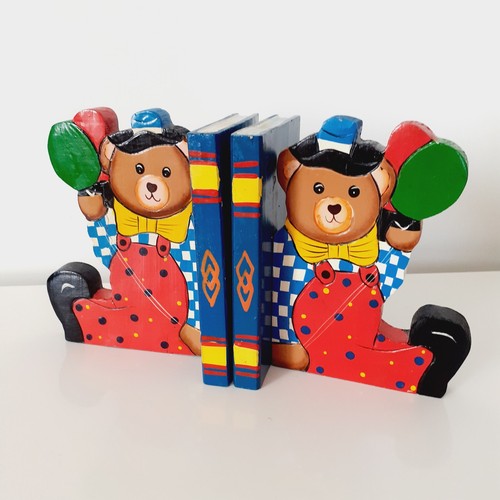 Vintage wooden teddy - vintage,