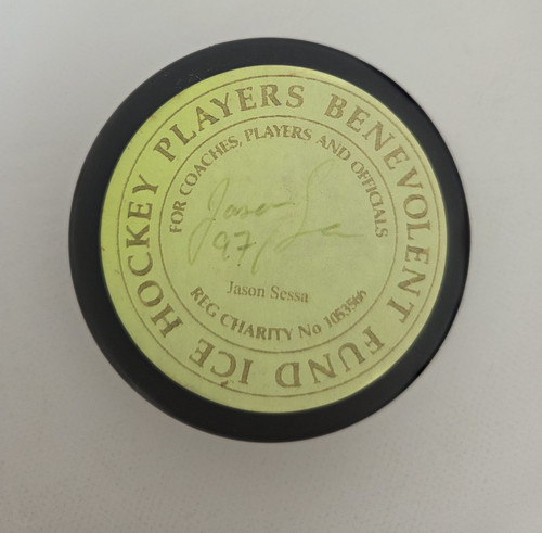 Signed hockey puck jason - puck, "jason