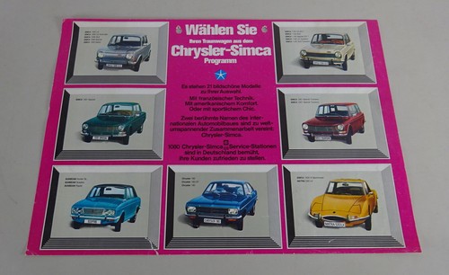 Brochure sheet simca - sheet,