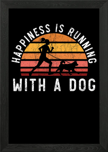 Canicross lover framed wall - canicross,