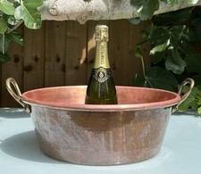 VINTAGE FRENCH COPPER JAM PAN BASIN SINK BOWL, 41cm diam 3.6kg - MADE IN FRANCE