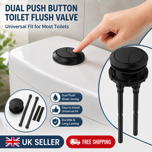 57mm black toilet push - 48/57mm,