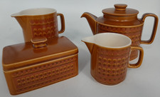 Vintage Hornsea Pottery 'Saffron' Mixed Lot Teapot Butter Dish 2 Jugs D7 G305