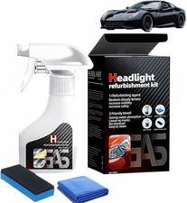 Headlight Restoration Spray Kit – Cleaner, Polish & Protect for Car Lights