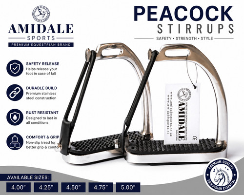 Peacock stirrups horse riding - peacock,