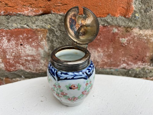 Antique porcelain mustard pot - antique,