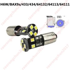 2X BAX9s H6W 433 Canbus LED