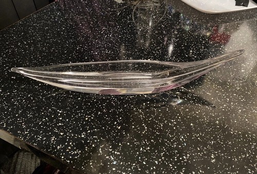 Daum france crystal boat canoe - daum,