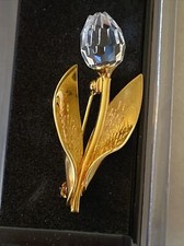Swarovski crystal rose pin - swarovski,