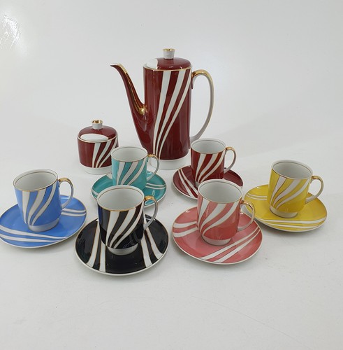 Vintage coffee set crocus - vintage,