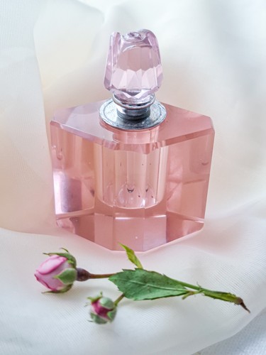 Vintage french pink crystal - pink,