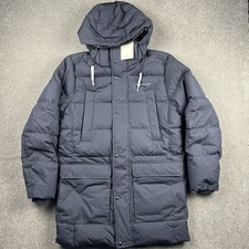 GANT Dark Navy Blue Alta Down Insulated Hooded Puffer Jacket Size XS New £400