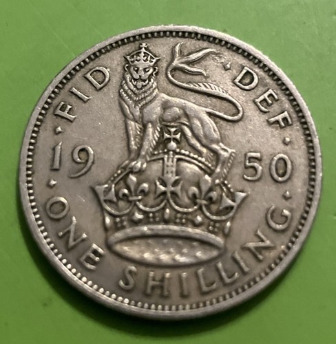 1950 english shilling coin - english,