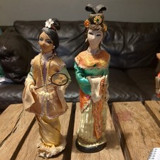 2x Geisha Japanese Dolls. Kimono. Asian Princess doll.