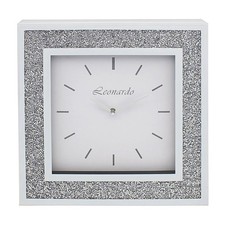 Demo - Wall Clock Mirror Crystal Mirrored Glass Mantel Piece Desk Table - 40cm
