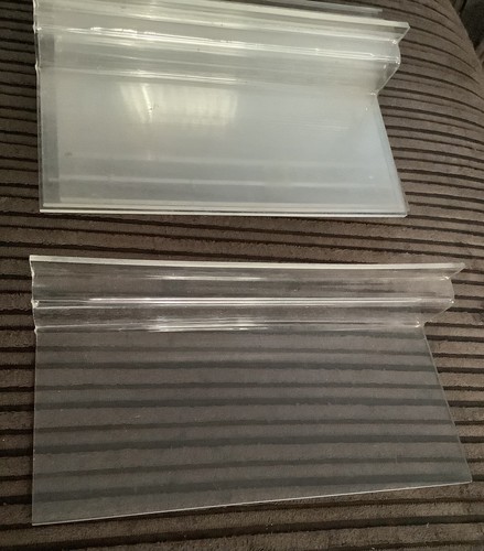 Used clear slat wall shelf - used,