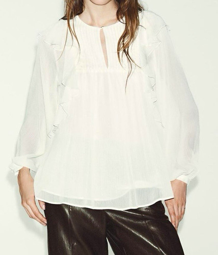 Zara pin tuck and ruffle - zara,
