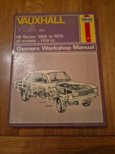 VAUXHALL VIVA ohv HB SERIES 1966-70 1159cc HAYNES WORKSHOP MANUAL