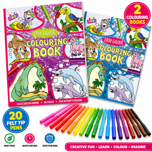 Colouring books 20 - 20, felt