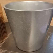Silver Plant Flower Pot  14cms