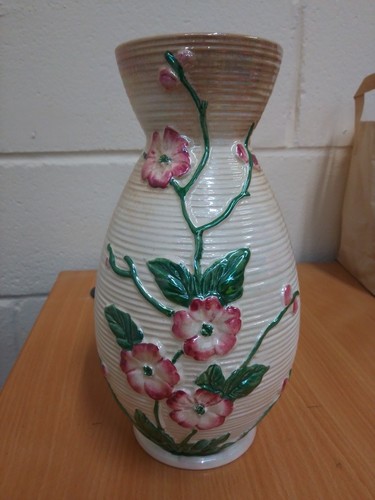 Maling pottery vase cherry - vase,