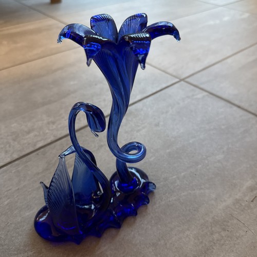 Vintage cobalt blue - cobalt, swan