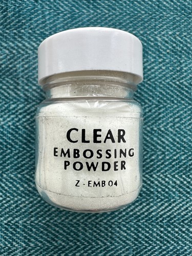 Clear embossing powder - embossing, by