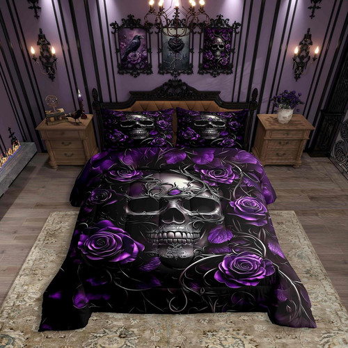 Gothic skull bedding for - gothic,