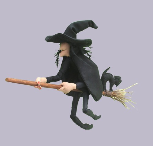 Witch cloth doll - , sewing