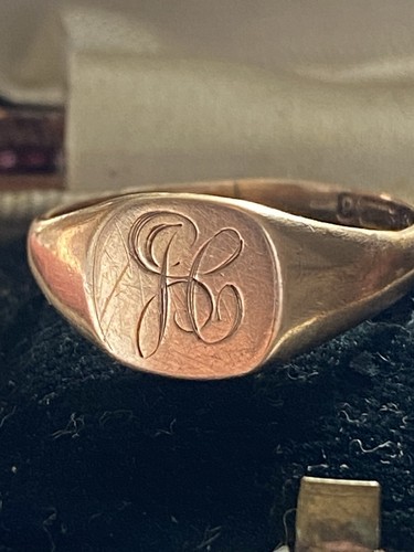 Vintage rose gold signet - vintage,