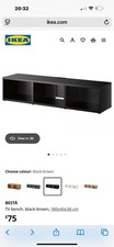 Ikea Besta TV bench black -