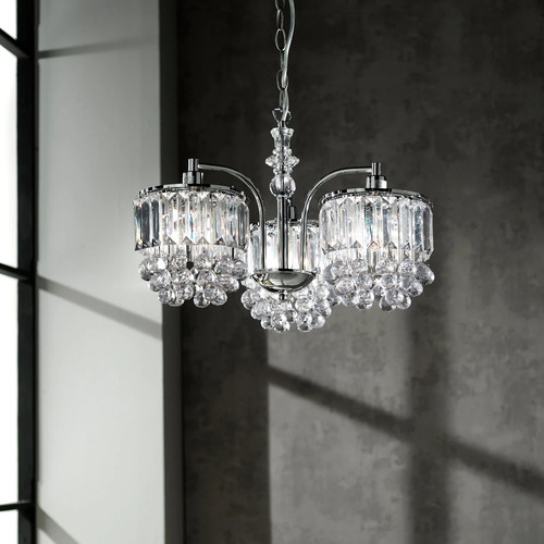 Chrome chandelier light - chandelier,