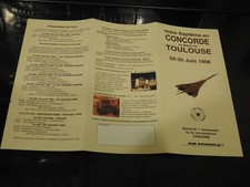 Air France Concorde 20 anniv.leaflet flights from Toulouse 29-30 June 1996