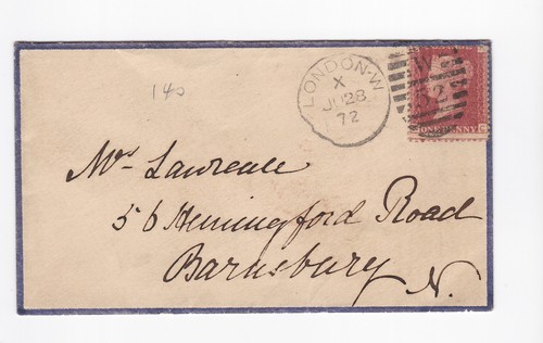 1872 fine penny - fine, 1d