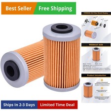 2 Pcs Oil Filters HF155 Fit