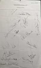 Middlesbrough FC Preprinted Autograph Sheet For Season 1976/1977