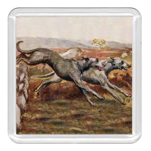 Deerhound dog acrylic coaster - deerhound,