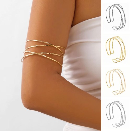 Metal open arm bangles - metal,